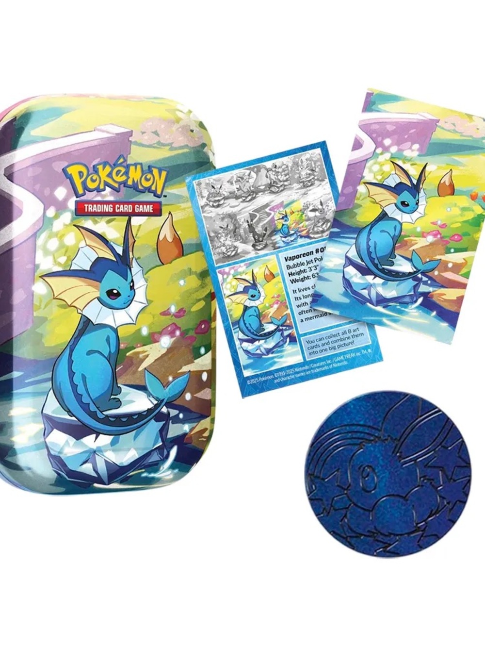 Pokémon Vaporeon Tin Set - Blue